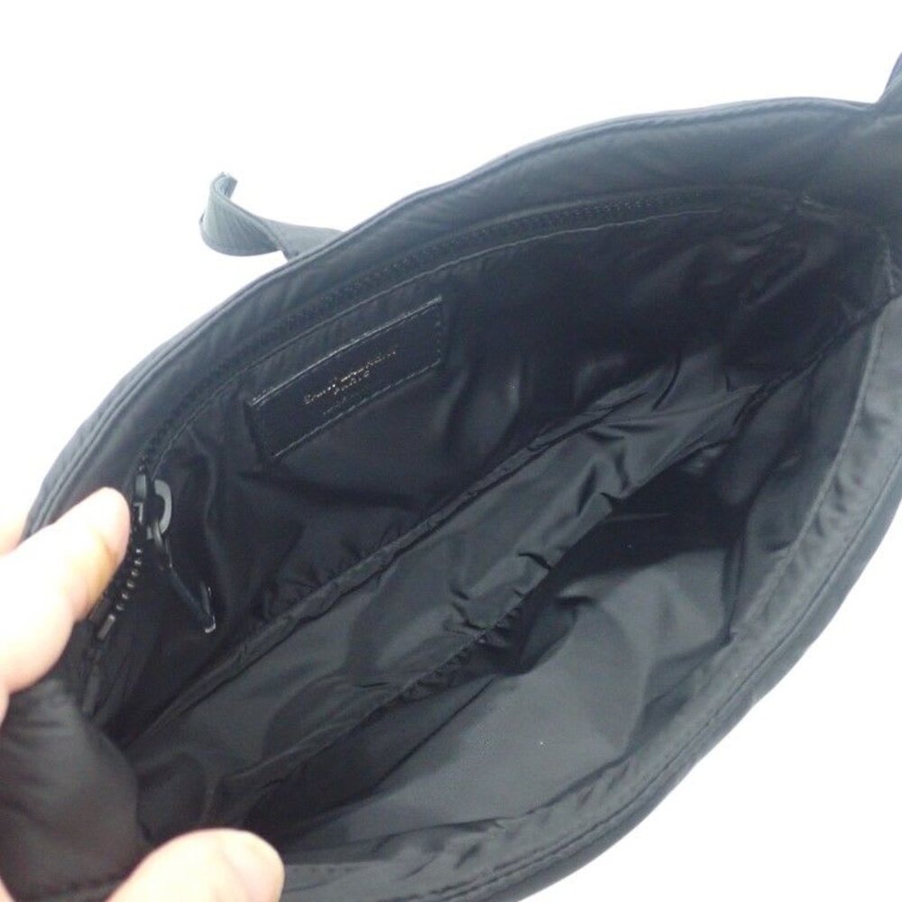 Saint Laurent LE 5 A7 Crossbody Fabi1 Shoulder Bag Nylon Black - Picture 7 of 10